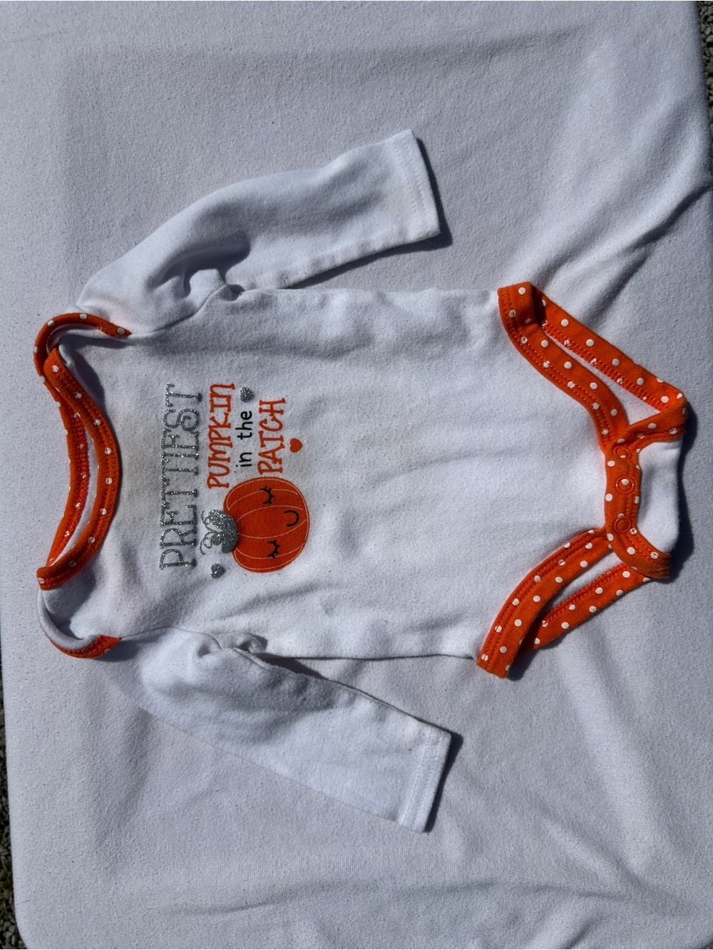 Carter's Pink, Coral & White Baby One-Piece Trio, Halloween shirt and pants (38) - Picture 9 of 10